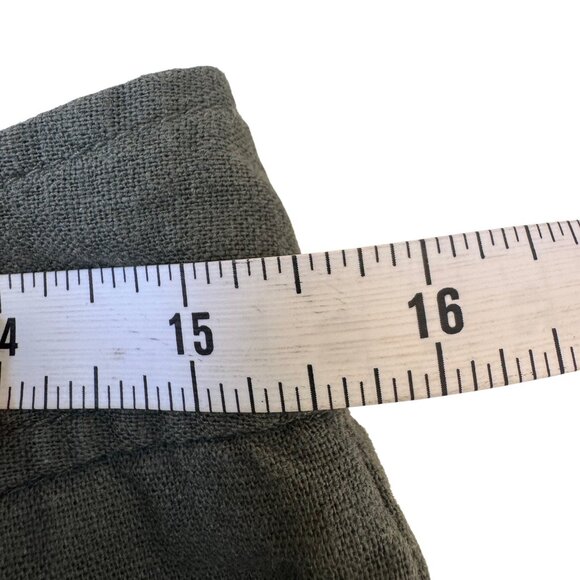 BCBG MAXAZRIA Linen-Blend Pants (Army Green) - Size 4 - Picture 10 of 12